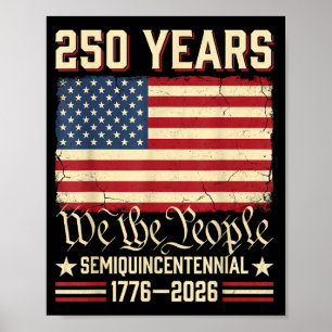 Affiche drapeau américain 250e anniversaire America 250