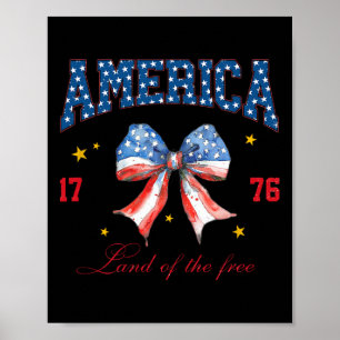 Affiche Drapeau Américain 4 Juillet Fête De L'Indépendance