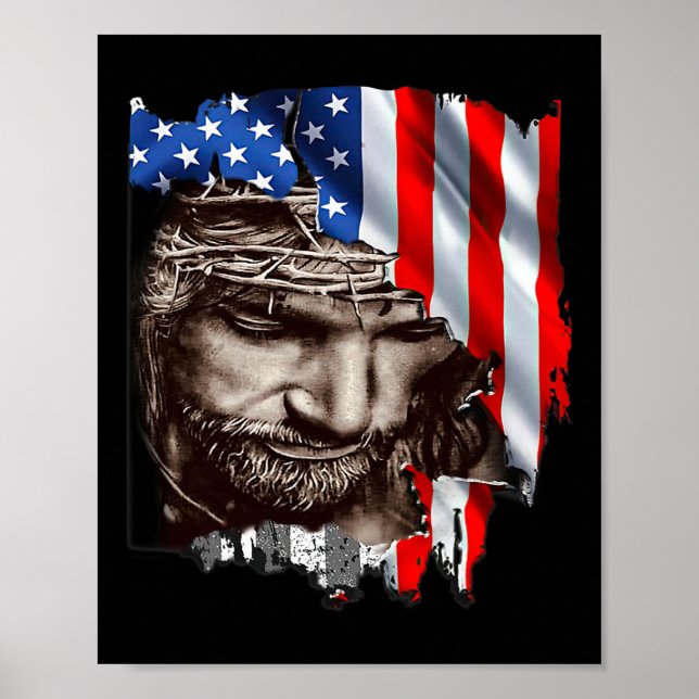 Affiche Drapeau américain 4 juillet Fête de l'Indépendance (Devant)