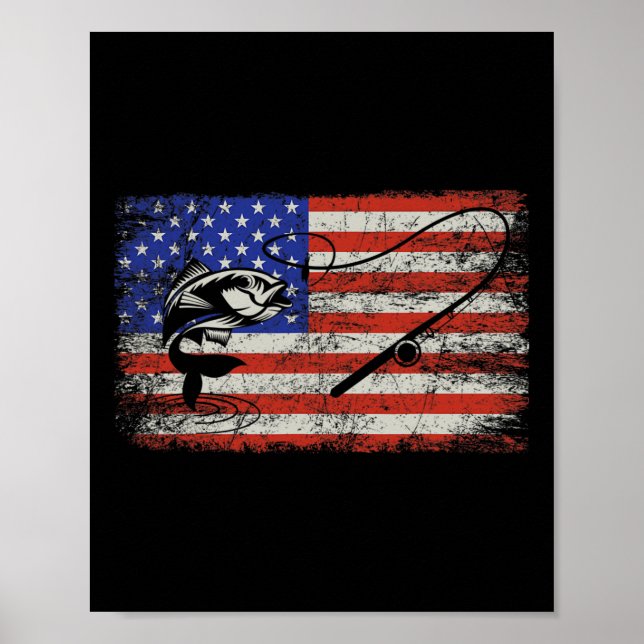 Affiche Drapeau américain 4 juillet fête de l'indépendance (Devant)