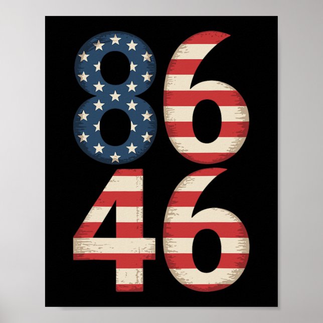Affiche Drapeau américain 8646 anti Joe Biden (Devant)
