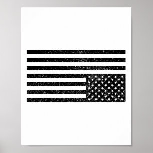Affiche Drapeau américain à l'envers