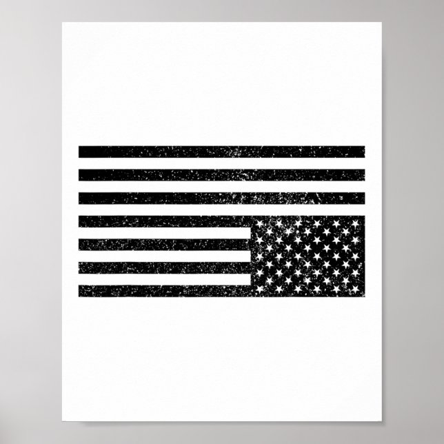 Affiche Drapeau américain à l'envers  (Devant)