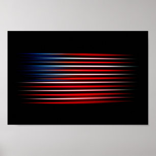 Affiche Drapeau américain Abstrait