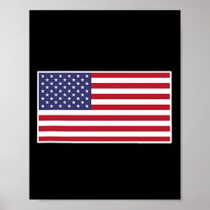 Affiche Drapeau américain Cool Patriotique États-Unis Drap