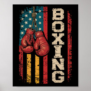 Affiche Drapeau américain de boxe 19 juin 1999