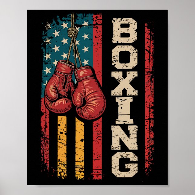 Affiche Drapeau américain de boxe 19 juin 1999 (Devant)