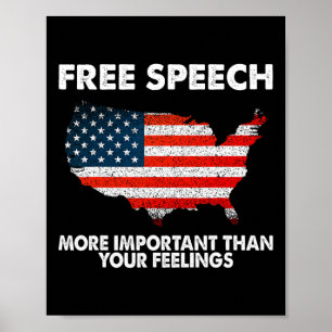 Affiche Drapeau américain de la liberté d'expression répub