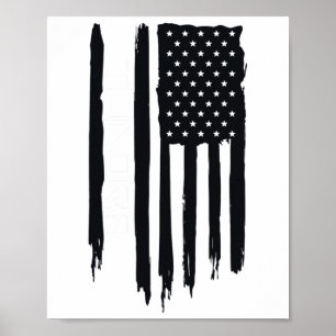 Affiche Drapeau américain de la toundra robuste d'Alaska U