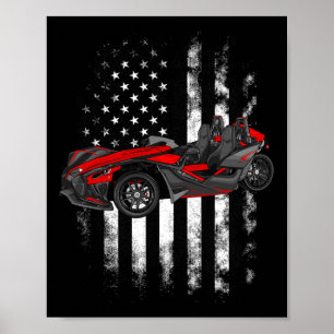 Affiche Drapeau américain de la voiture de Slingshot Drape