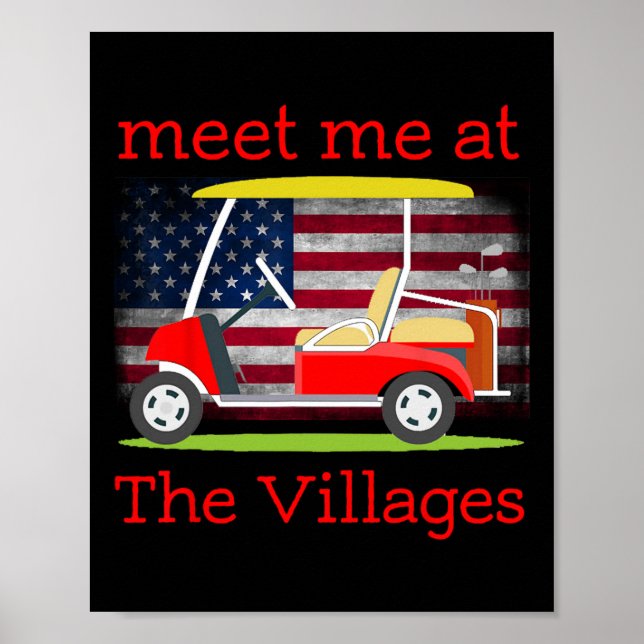 Affiche Drapeau américain de retraite de Villages Florida (Devant)