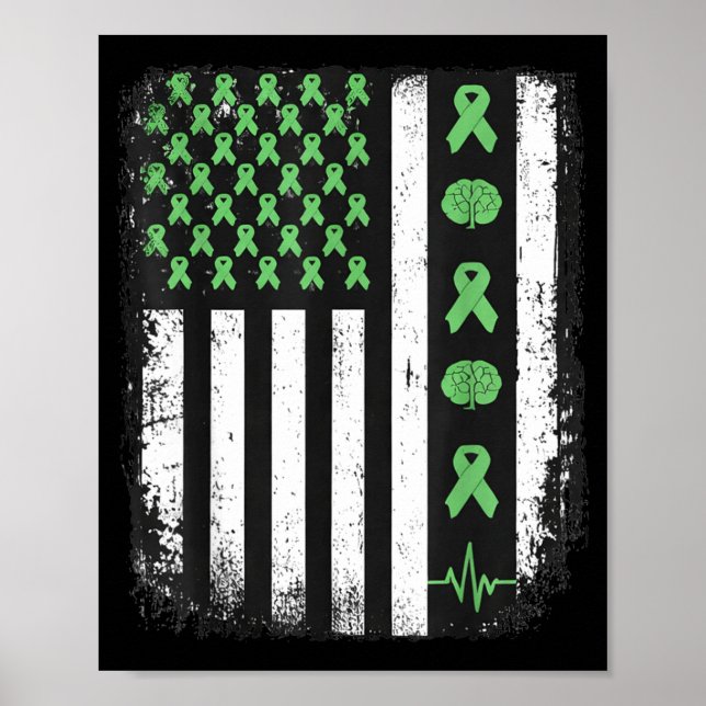 Affiche Drapeau américain de sensibilisation à la santé me (Devant)