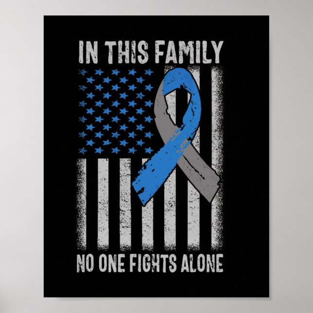 Affiche Drapeau américain Diabète Type 1 Sensibilisation S (Devant)