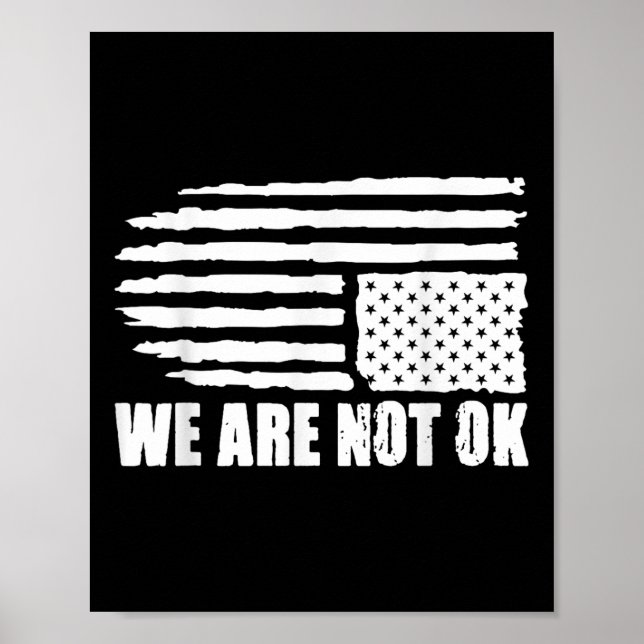 Affiche Drapeau Américain Distorti Nous Ne Sommes Pas D'Ac (Devant)