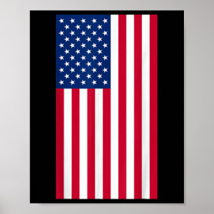Affiche Drapeau américain Drapeau 4 juillet commémoration