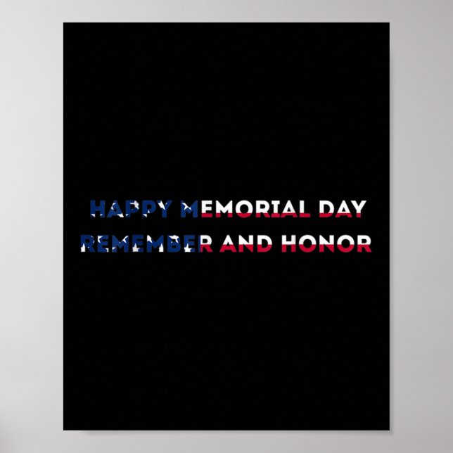 Affiche Drapeau américain Drapeau américain Jour commémora (Devant)