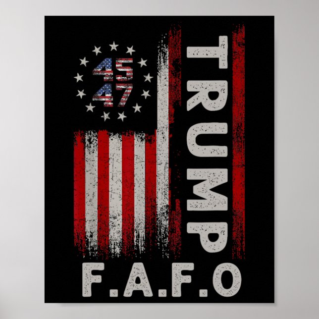 Affiche Drapeau américain drôle  (Devant)