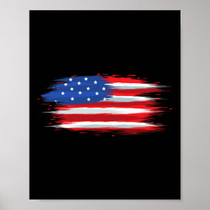 Affiche Drapeau américain drôle patriotique 4 juillet jour