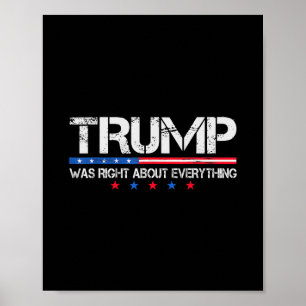 Affiche Drapeau américain drôle Trump avait raison sur tou