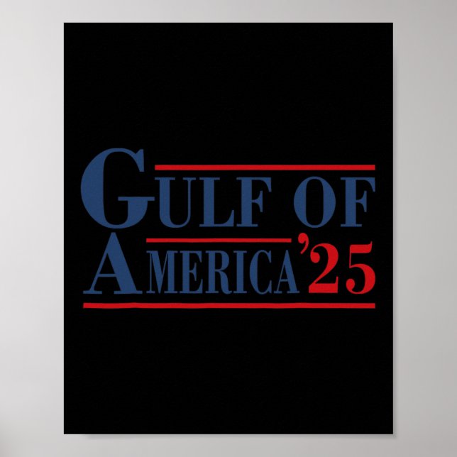 Affiche Drapeau Américain Du Golfe Des Etats-Unis Est 2025 (Devant)