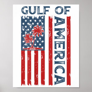 Affiche Drapeau américain du Golfe des États-Unis Est 2025
