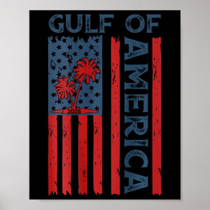 Affiche Drapeau américain du Golfe des États-Unis Est 2025
