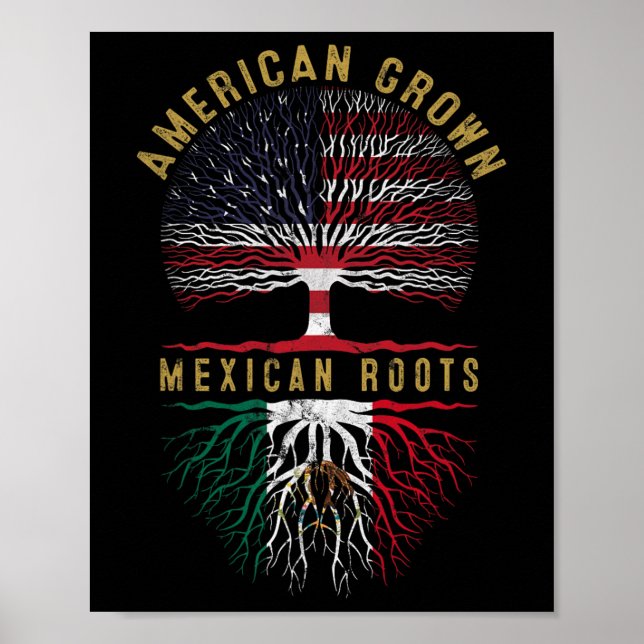 Affiche Drapeau américain en arbre en difficulté cultivé a (Devant)