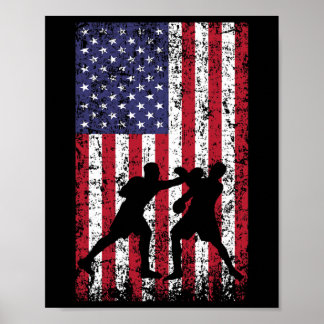 Affiche Drapeau américain en boîte
