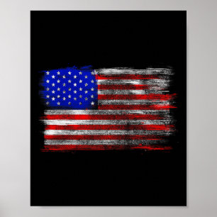 Affiche Drapeau Américain en Détresse - États-Unis Usa T S