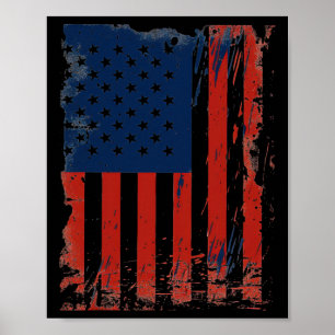 Affiche Drapeau américain États-Unis d'Amérique 4t