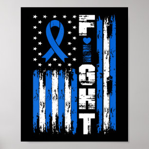 Affiche Drapeau américain Fight Ataxia Awareness Patriotic