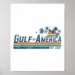 Affiche Drapeau Américain G 2025 Du Golfe Des Etats-Unis E