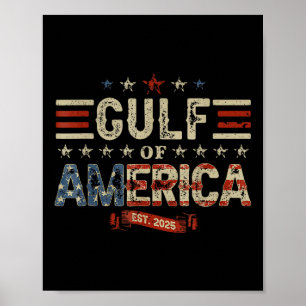 Affiche Drapeau Américain G 2025 Du Golfe Des Etats-Unis E