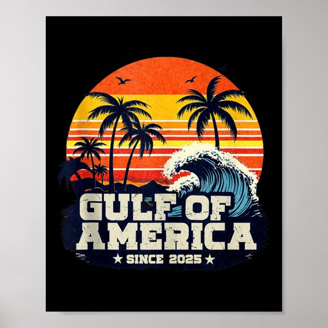 Affiche Drapeau Américain G 2025 Du Golfe Des Etats-Unis E (Devant)