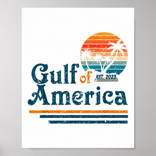 Affiche Drapeau Américain G 2025 Du Golfe Des Etats-Unis E (Devant)