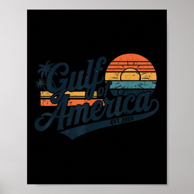 Affiche Drapeau Américain G 2025 Du Golfe Des Etats-Unis E (Devant)