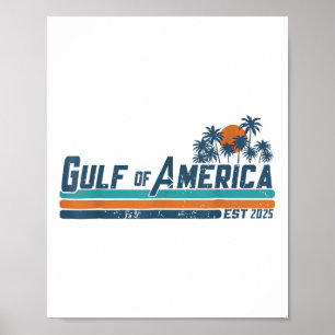 Affiche Drapeau Américain G 2025 Du Golfe Des Etats-Unis E
