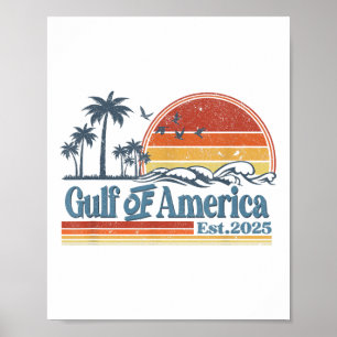 Affiche Drapeau Américain G 2025 Du Golfe Des Etats-Unis E