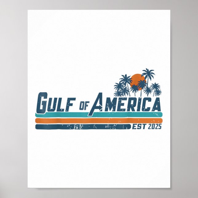 Affiche Drapeau Américain G 2025 Du Golfe Des Etats-Unis E (Devant)