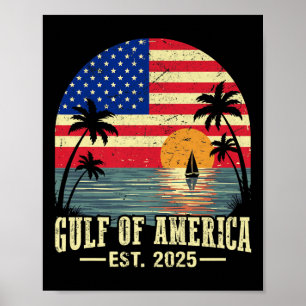 Affiche Drapeau Américain G 2025 Du Golfe Des Etats-Unis E