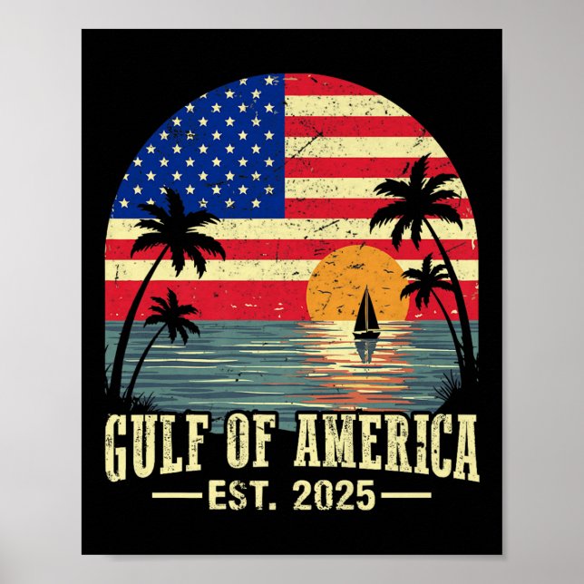 Affiche Drapeau Américain G 2025 Du Golfe Des Etats-Unis E (Devant)