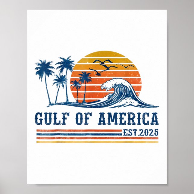 Affiche Drapeau Américain G 2025 Du Golfe Des Etats-Unis E (Devant)
