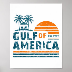 Affiche Drapeau Américain G 2025 Du Golfe Des Etats-Unis E