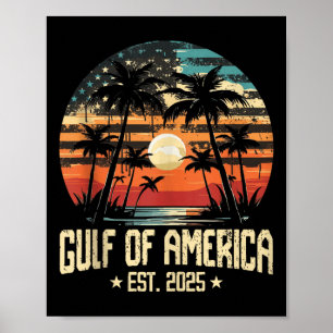 Affiche Drapeau Américain G 2025 Du Golfe Des Etats-Unis E
