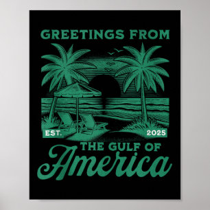 Affiche Drapeau Américain G 2025 Du Golfe Des Etats-Unis E