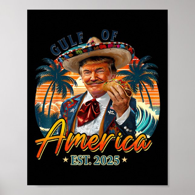 Affiche Drapeau Américain G 2025 Du Golfe Des Etats-Unis E (Devant)