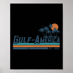 Affiche Drapeau Américain G 2025 Du Golfe Des Etats-Unis E