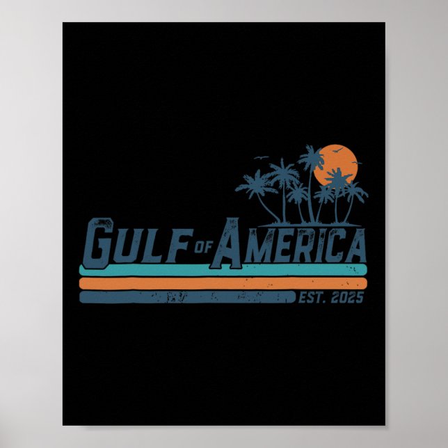 Affiche Drapeau Américain G 2025 Du Golfe Des Etats-Unis E (Devant)