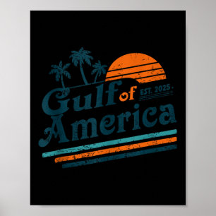 Affiche Drapeau Américain G 2025 Du Golfe Des Etats-Unis E