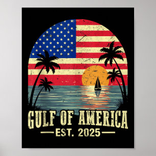Affiche Drapeau Américain G 2025 Du Golfe Des Etats-Unis E